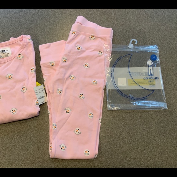 Crew Cuts Girl's Snowman Pink Pajama Set 14 NWT - Picture 2 of 5